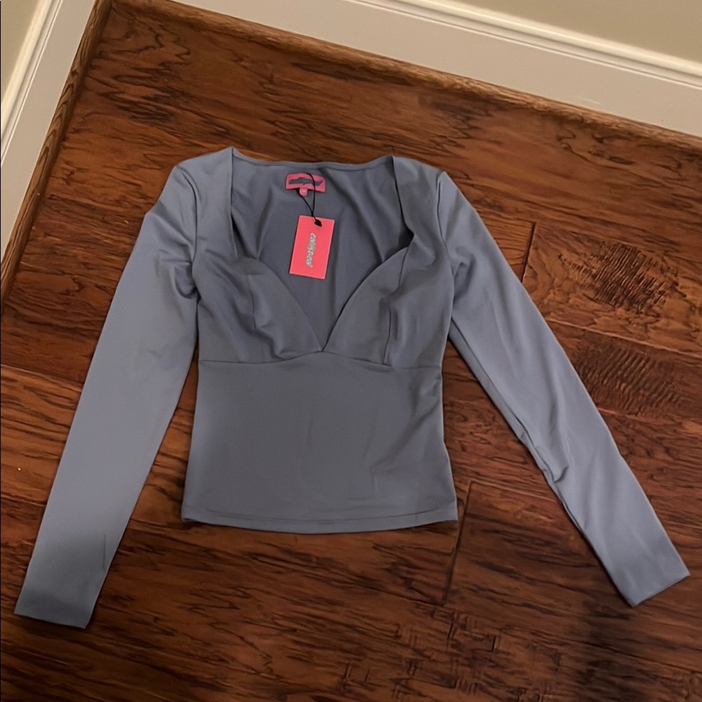 Edikted long sleeve blue top